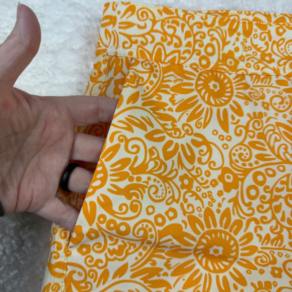 RipSkirt Skirt Womens Medium Orange Floral Paisley Wrap Style Stretch Pockets - Picture 2 of 7